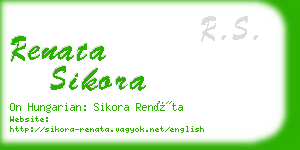 renata sikora business card